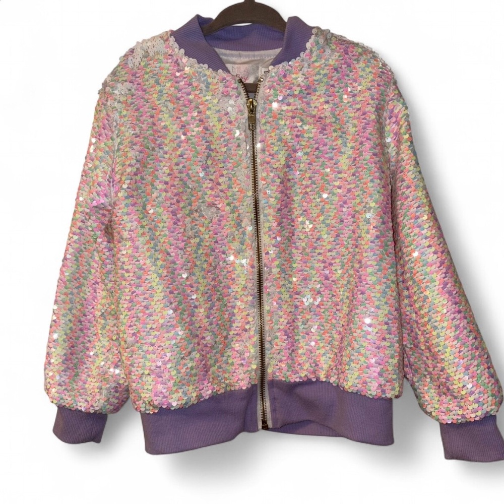 Mila & Rose Girls’ Rainbow Sequin Jacket- SZ 5-6